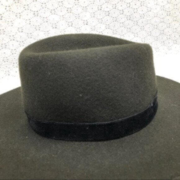 Rag & Bone Dark Green Bohemian Classic Casual Fedora Hat Medium - Picture 3 of 8